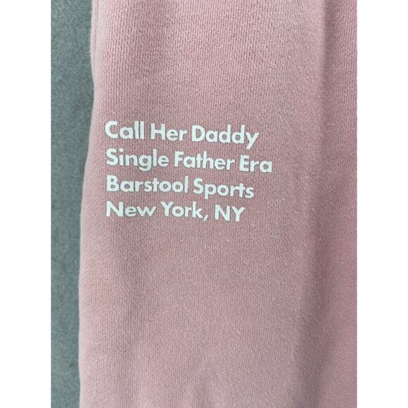 Barstool Sports Sweatpants Womens Sz XS Pink Call Her Daddy Joggers Heavy Weight - Picture 2 of 10